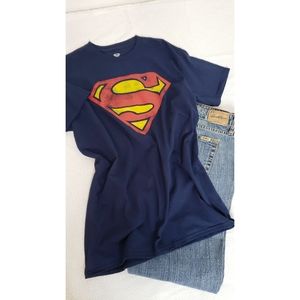 Superman Navy Blue T-Shirt sz Md